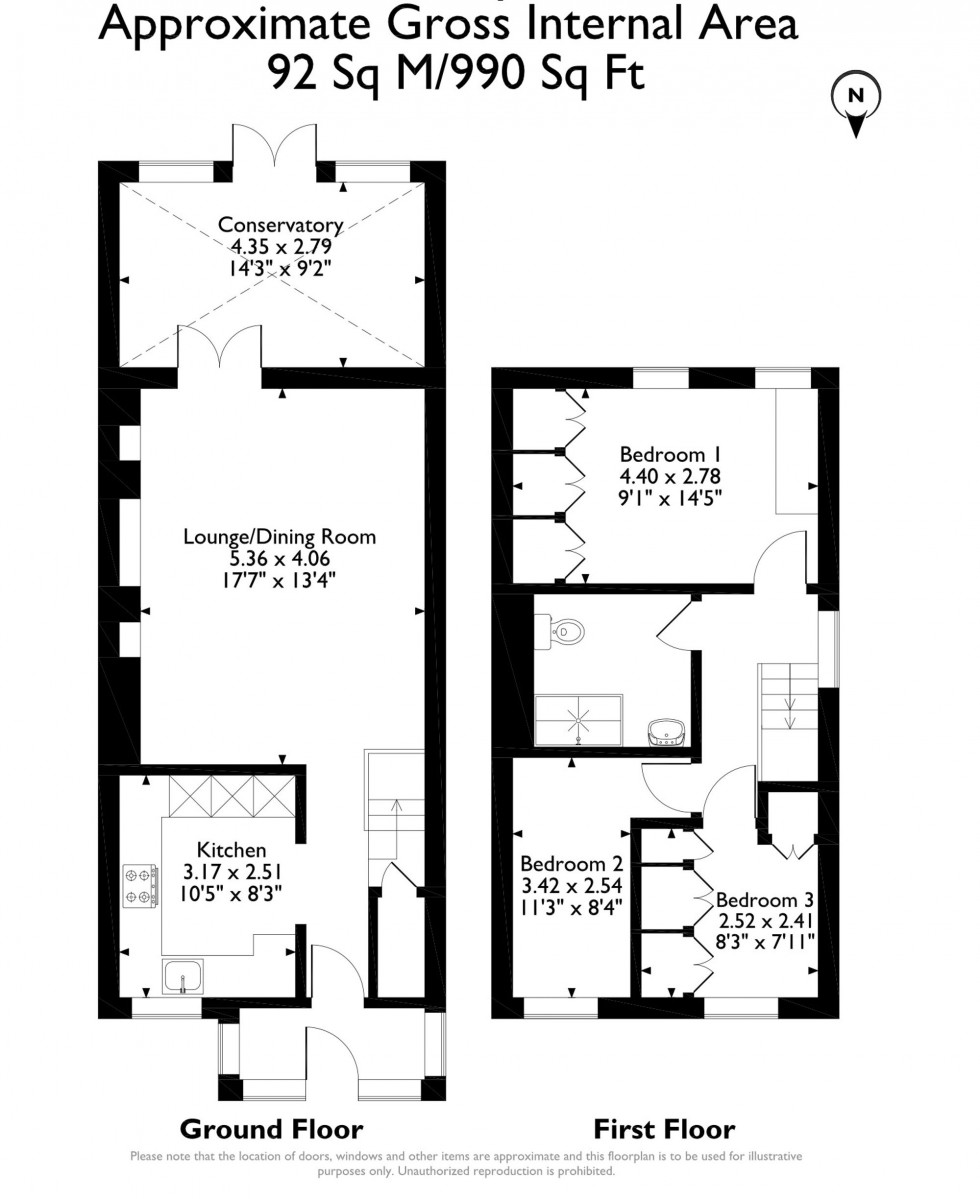Floorplan for Harebell Way, Romford, RM3