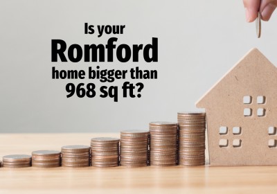 Is your Romford home bigger than 968 sq ft?