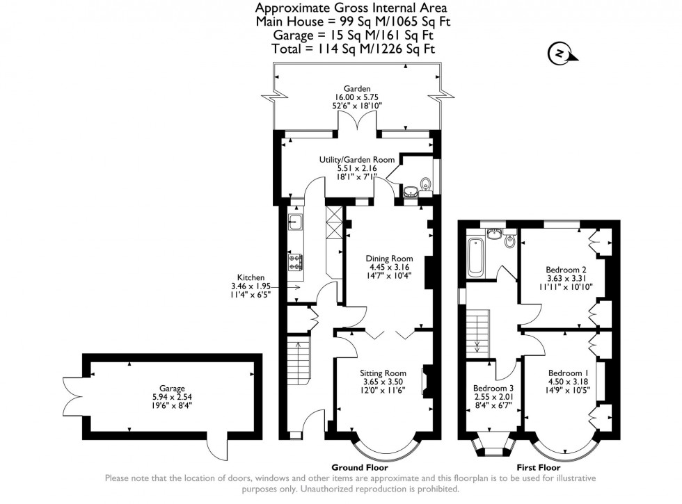 Floorplan for Leonard Avenue, Romford, RM7