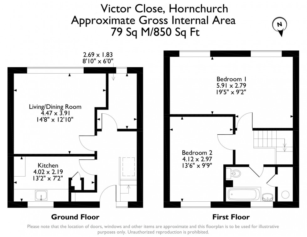 Floorplan for Victor Close, Hornchurch, RM12