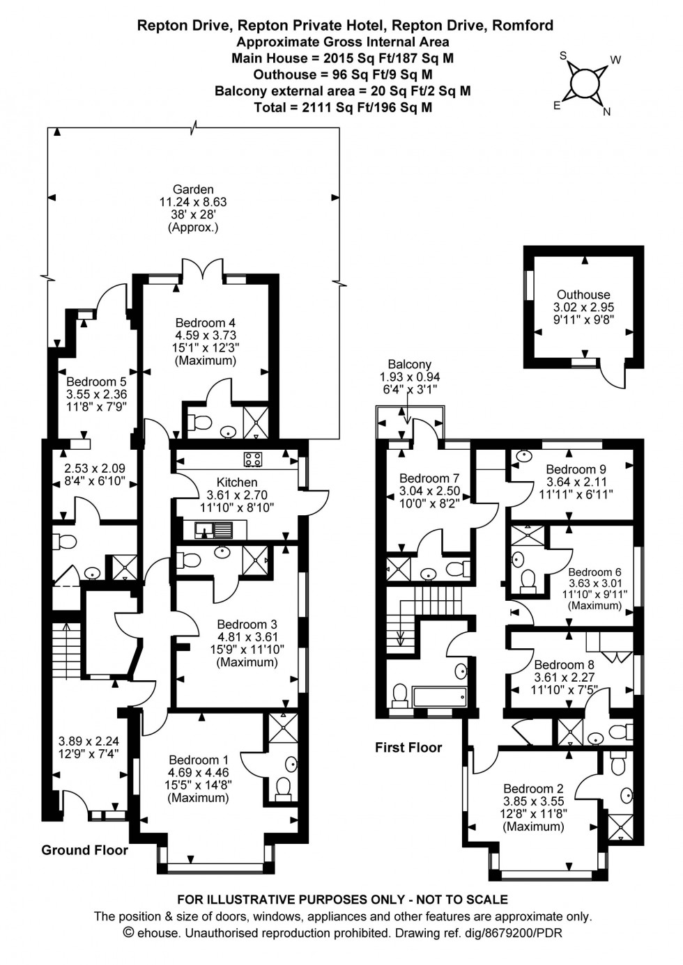Floorplan for Repton Drive, Romford, RM2
