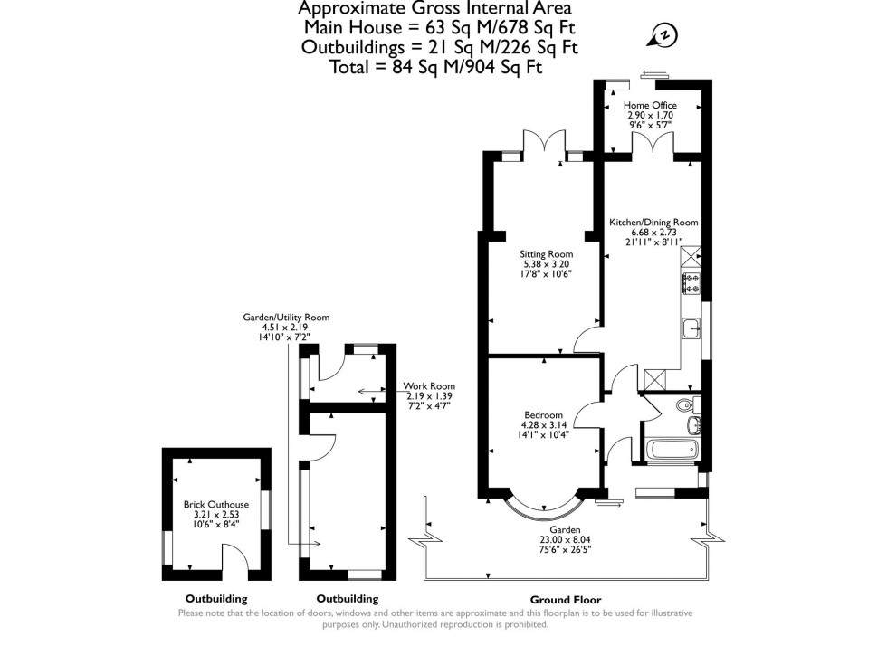 Floorplan for Heather Drive, Romford, RM1