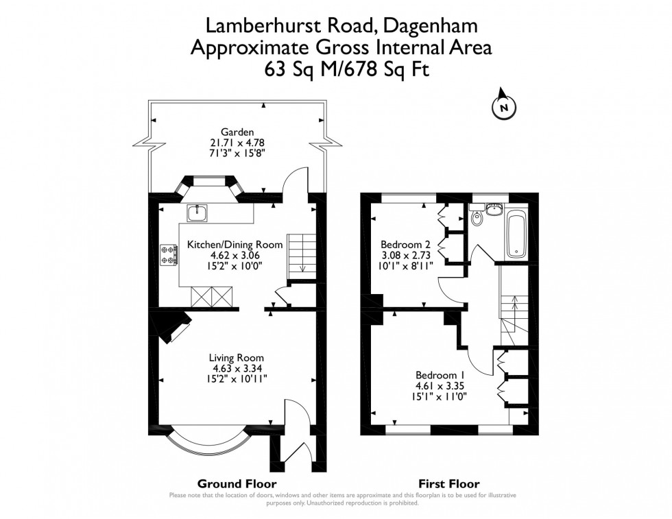 Floorplan for Lamberhurst Road, Dagenham, RM8