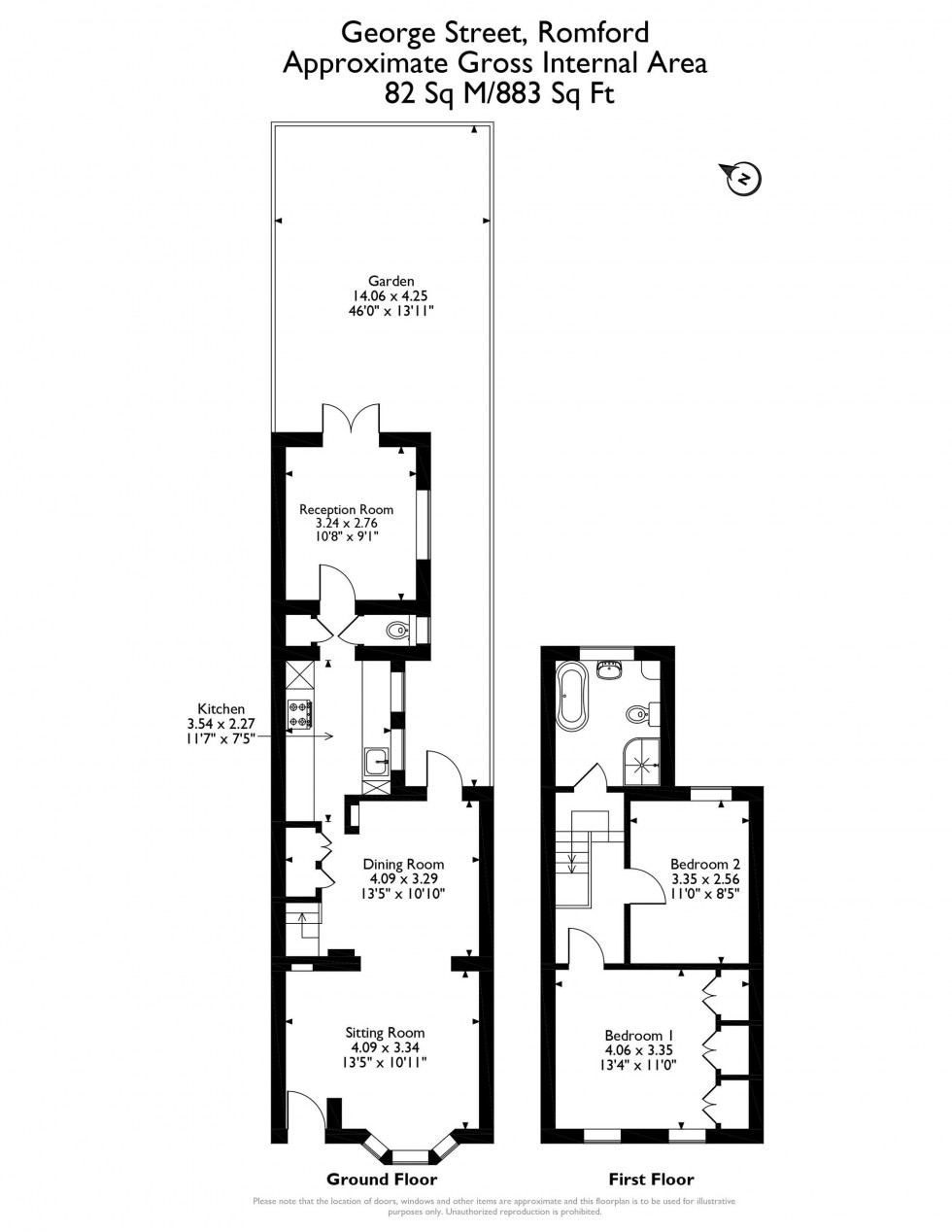 Floorplan for George Street, Romford, RM1