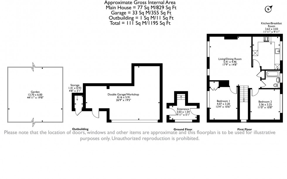 Floorplan for Gobions Avenue, Romford, RM5