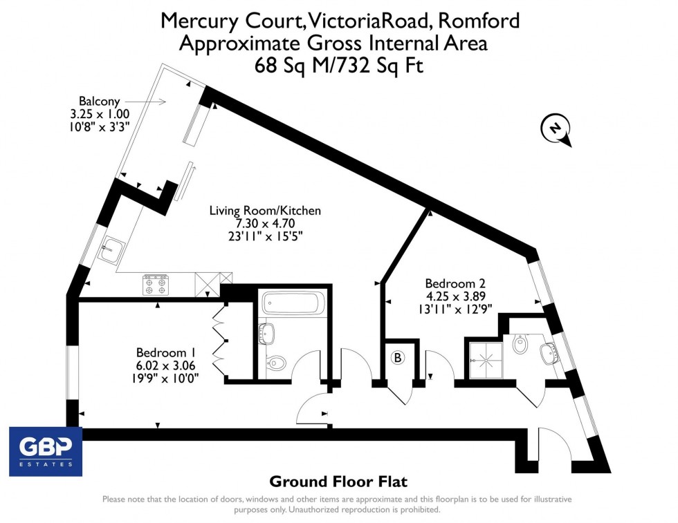 Floorplan for Victoria Road, Romford, RM1