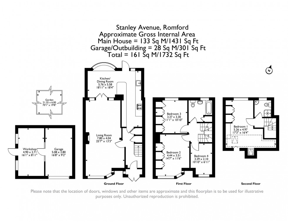 Floorplan for Stanley Avenue, Romford, RM2
