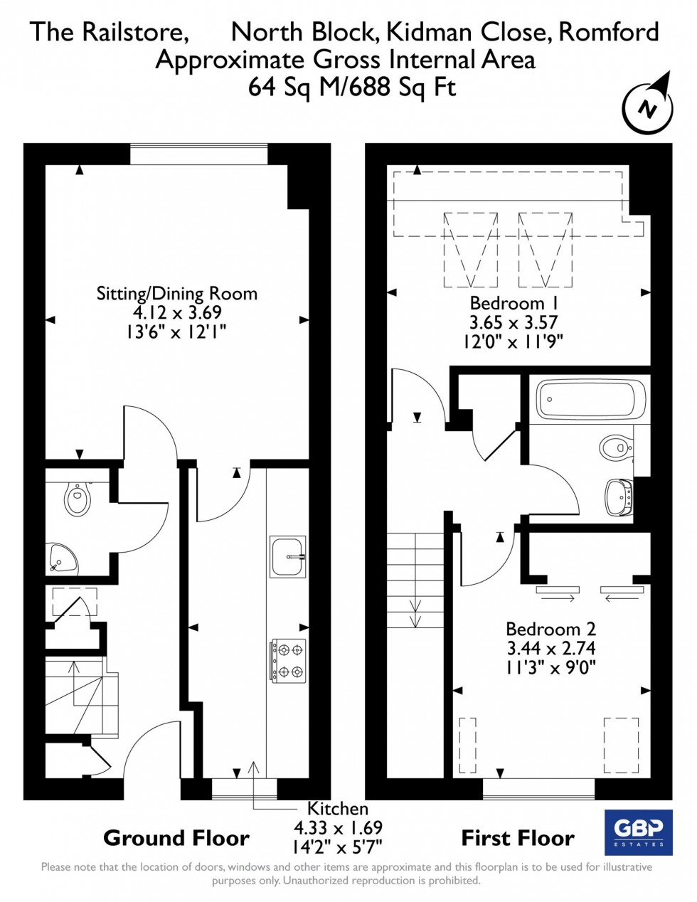 Floorplan for Kidman Close, The Railstore Kidman Close, RM2