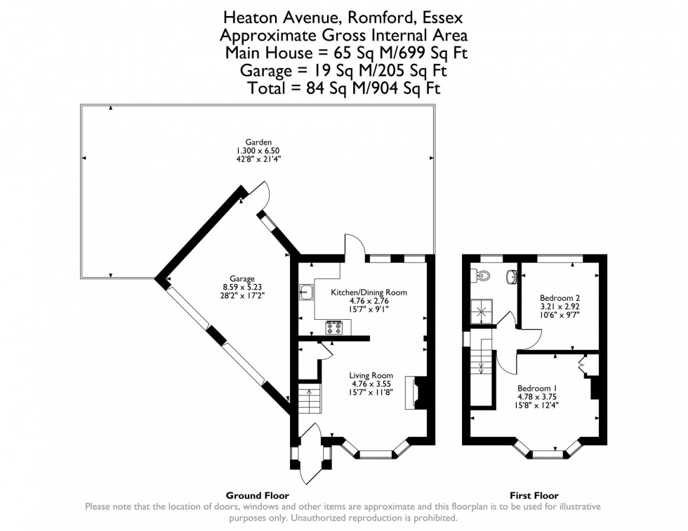 Floorplan for Heaton Avenue, Romford, RM3