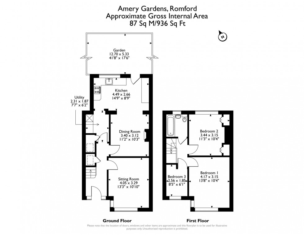 Floorplan for Amery Gardens, Romford, RM2