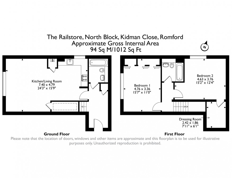 Floorplan for Kidman Close, The Railstore Kidman Close, RM2