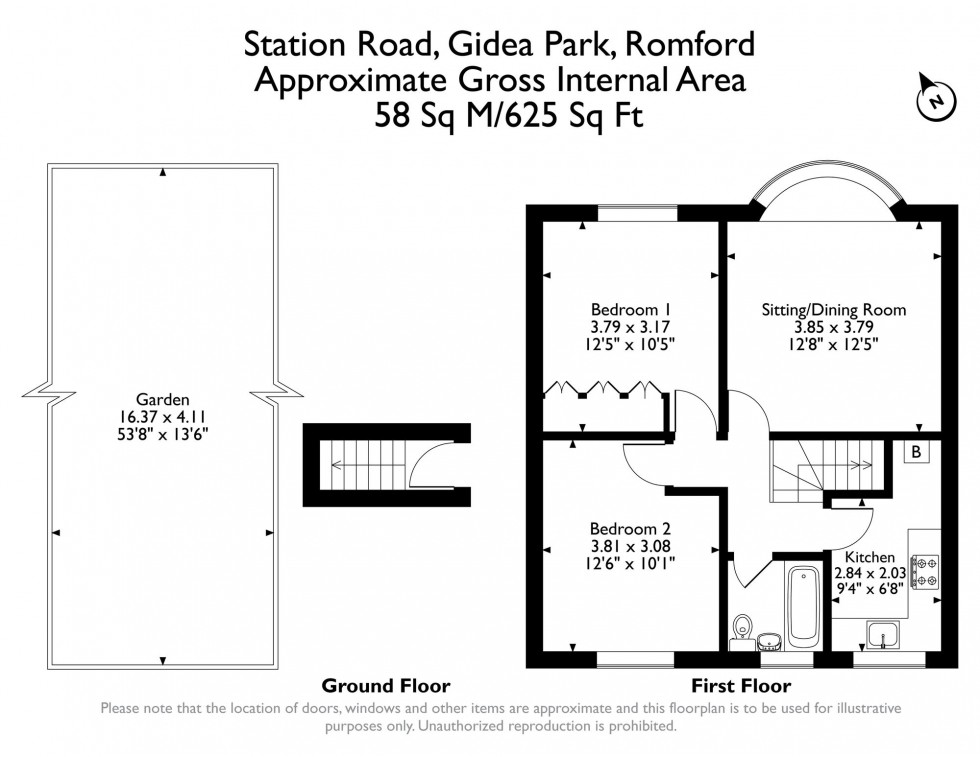 Floorplan for Station Road, Gidea Park, RM2