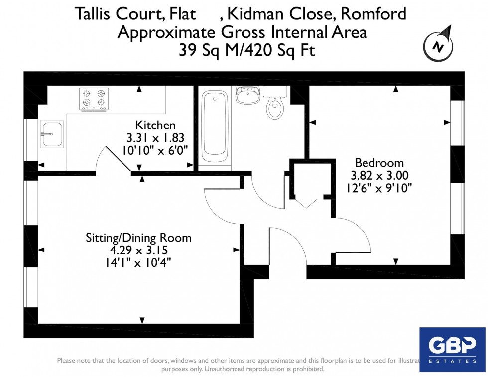 Floorplan for Kidman Close, Gidea Park, RM2