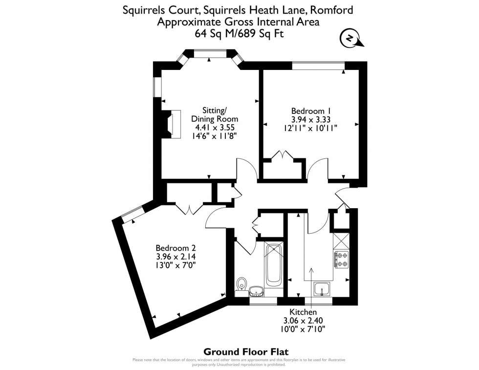 Floorplan for Squirrels Heath Lane, Romford, RM2