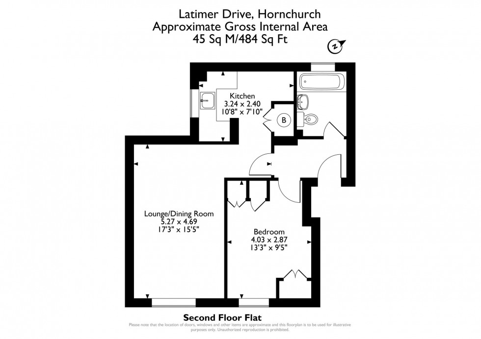 Floorplan for Latimer Drive, Hornchurch, RM12