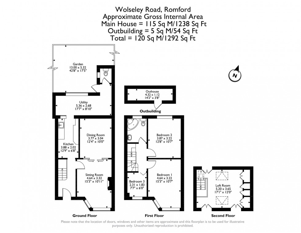 Floorplan for Wolseley Road, Romford, RM7