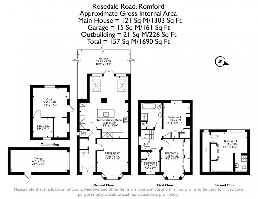 Floorplan for Rosedale Road, Romford, RM1