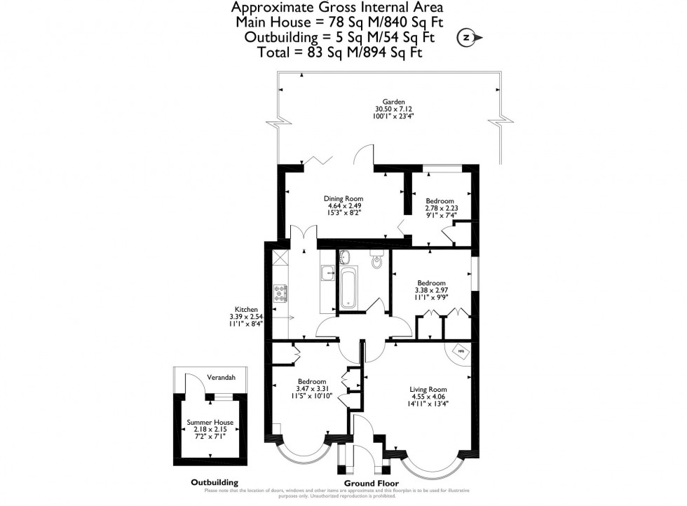 Floorplan for Lawns Way, Romford, RM5