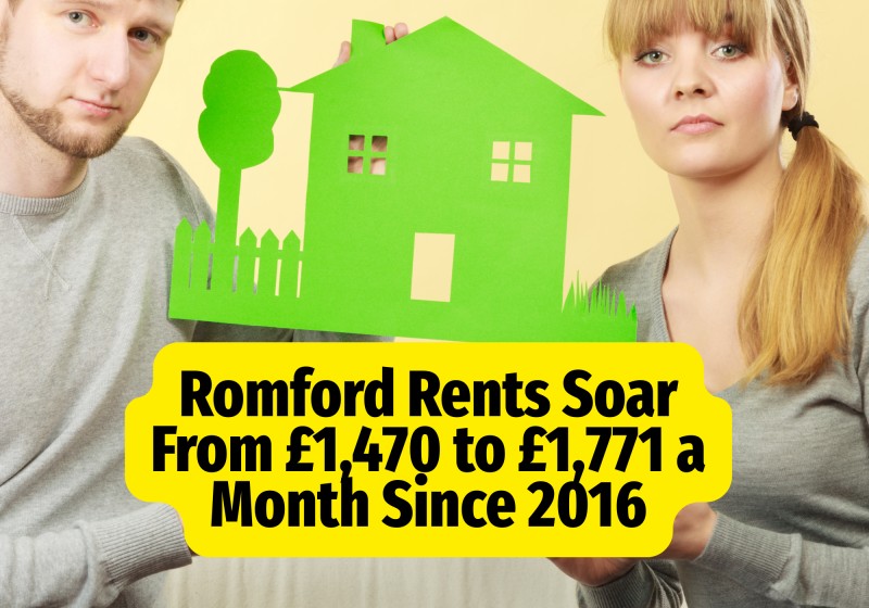Romford Rents Soar From £1,470 to £1,771 a Month Since 2016