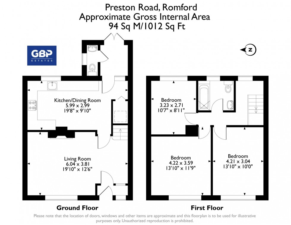 Floorplan for Preston Road, Romford, RM3